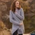 Ladies Open Front Long Aran Cardigan