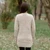ML166 108 Parsnip Ladies Long Open Front Drape Cardigan Back View ShamrockGift.com