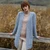 ML166 103 Grey Ladies Long Open Front Drape Cardigan Front View ShamrockGift.com