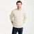 A823 Irish Men's Crew Neck Sweater White Front  ShamrockGift.com
