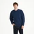 A8023-206 Irish Men's Crew Neck Sweater Blue Front View ShamrockGift.com