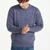 A8023-Irish Men's Crew Neck Sweater Denim Blue ShamrockGift.com