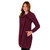 ML120-112 Chunky Collar Buttoned Irish Aran Coat Red Side View Shamrockgift.com