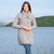 SAOL Chunky Collar Buttoned Irish Aran Coat  ML120 Grey ShamrockGift.com