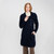 SAOL Ladies 3 Buttons Collar Coat Navy ShamrockGift.com SAOL Ladies 3 Buttons Collar Coat Navy ShamrockGift.com