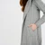 SAOL Ladies 3 Buttons Collar Coat Grey AWL108 Side  ShamrockGift.com