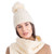 SAOL Ladies Irish Knit Bobble Wool Hat Natural Color ML254 ShamrockGift.com