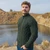 MM204 Men's Half-Zip Aran Fisherman Sweater Green ShamrockGift.com