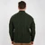 MM204 Men's Half-Zip Aran Fisherman Sweater Green Back View ShamrockGift.com