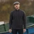 MM204 Men's Half-Zip Aran Fisherman Sweater Charcoal Lifestyle ShamrockGift.com