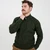 Men's Fine Merino Half Zip Aran Sweater