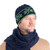 SAOL Men's Wool Cable Knit Hat with Shamrock Design Navy Color MM199 ShamrockGift.com