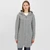 ML128 103 GREY Colour Irish Knit Hooded Coat Cable Stitch Pockets Side View SHamrockgift.com