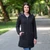 SAOL Hooded Aran Coat with Celtic Knot Zipper ML128 Charcoal ShamrockGift.com
