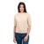 ML151-109 Parsnip Color Merino Wool Three Quarter Sleeve Cable Knit Sweater ShamrockGift.com
