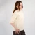 Merino Wool Three Quarter Sleeve Cable Knit Sweater