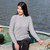 SAOL Ladies Aran Tunic Sweater AWL115 Grey LifeStyle  ShamrockGift.com SAOL Ladies Aran Tunic Sweater AWL115 Grey LifeStyle  ShamrockGift.com