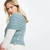 B349 201 MISTY BLUE Colour Merino Wool Crossover Irish Cardigan Shamrockgift.com B349 201 MISTY BLUE Colour Merino Wool Crossover Irish Cardigan Shamrockgift.com