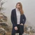 ML116-103 Merino Wool Aran Leaf Stitch Hooded Coat Close Navy Shamrockgift.com