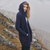 Saol Ladies Classic Fit Long Cardigan with Hood ML116 Navy ShamrockGift.com Saol Ladies Classic Fit Long Cardigan with Hood ML116 Navy ShamrockGift.com