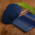 Mucros Weavers Kerry Herringbone Tweed Flat Cap Navy Color ShamrockGift.com