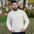 Saol Men's Merino Aran Sweater Natural White MM208 ShamrockGift.com