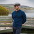 Saol Men's Merino Aran Sweater Atlantic Blue MM208 ShamrockGift.com