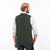 SAOL Men's Sleeveless Aran Cardigan MM207 Army Green back ShamrockGift.com