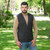 SAOL Men's Sleeveless Aran Cardigan MM207 Charcoal ShamrockGift.com SAOL Men's Sleeveless Aran Cardigan MM207 Charcoal ShamrockGift.com