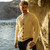 SAOL Men's Merino Wool Irish Cable Knit V-Neck Cardigan MM201 Natural ShamrockGift.com