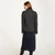 Aran Woollen Mills Asymmetrical Irish Multi Cable Wool Cardigan B840 Slate Grey ShamrockGift.com