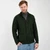 Saol Men's Aran Cable Shawl-Collar Cardigan MM200 Army Green Front view  Shamrockgift.com