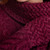 ML117 112 VELVET RED Classic Aran Cable Stitch Sweater with Full Funnel Neck Closeup View Stitches ShamrockGift.com