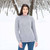 Saol Women's Cable Knit Crew Sweater Grey ML102 ShamrockGift.com Saol Women's Cable Knit Crew Sweater Grey ML102 ShamrockGift.com