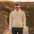 Saol Men's Shawl Collar Aran Fishermans Sweater Natural MM224 ShamrockGift.com