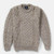 Traditional Men's Crew Neck Aran Sweater B392 Oatmeal Front ShamrockGift.com