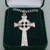Robert Emmet Company Large Celtic Cross Medal Sterling Silver 24" Chain RE4415 back Shamrockgift.com