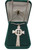 Robert Emmet Company Large Celtic Cross Medal Sterling Silver 24" Chain RE4415 front Shamrockgift.com