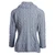 B551-385 MISTY BLUE Colour SuperSoft Merino Wool Flare Cardigan Back Side View ShamrockGift.com