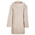 Aran Woollen Mills Ladies Merino long cardigan with hood B556 White Front Shamrockgift.com
