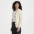 A570 162 NATURAL WHITE Colour  Traditional Women's Irish Cardigan Open Front Style ShamrockGift.com