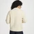A570 162 NATURAL WHITE Colour  Traditional Women's Irish Cardigan Back Side View ShamrockGift.com
