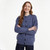 A570 206 DENIM BLUE Colour Traditional Aran Lumber Cardigan Shamrockgift.com