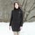 SAOL Beautiful Women's Irish Cardigan ML143 Charcoal ShamrockGift Front View