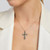 Solvar Silver Connemara Marble Marcasite Cross Pendant Lifestyle Shamrockgift.com