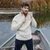 MM902-100 Natural White Men's Half Zip Troyer Sweater Front ShamrockGift.com