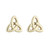 Solvar Small-Sized 14K Gold Earrings with Trinity Knot Design  ShamrockGift.com