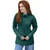 Aran Woollen Mills Ladies Irish Zipper Wool Cardigan Connemara Green B926 Front ShamrockGift.com