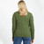 Aran Woollen Mills Irish Cabled Sweater B951 Meadow Green Back ShamrockGift.com