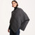B676-572 Slate Grey Supersoft Merino Knit Triangular Poncho Side View  Shamrockgift.com B676-572 Slate Grey Supersoft Merino Knit Triangular Poncho Side View  Shamrockgift.com